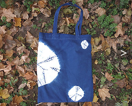 天然藍染めエコバッグ #1