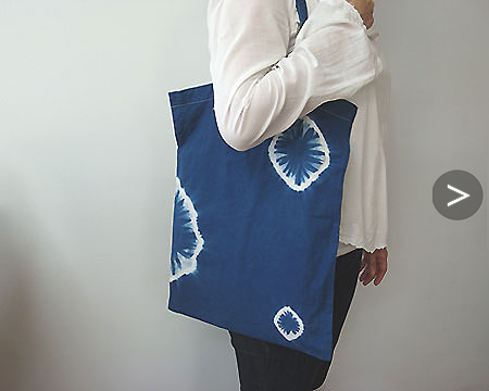 天然藍染めエコバッグ #2