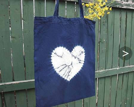 天然藍染めエコバッグ #3